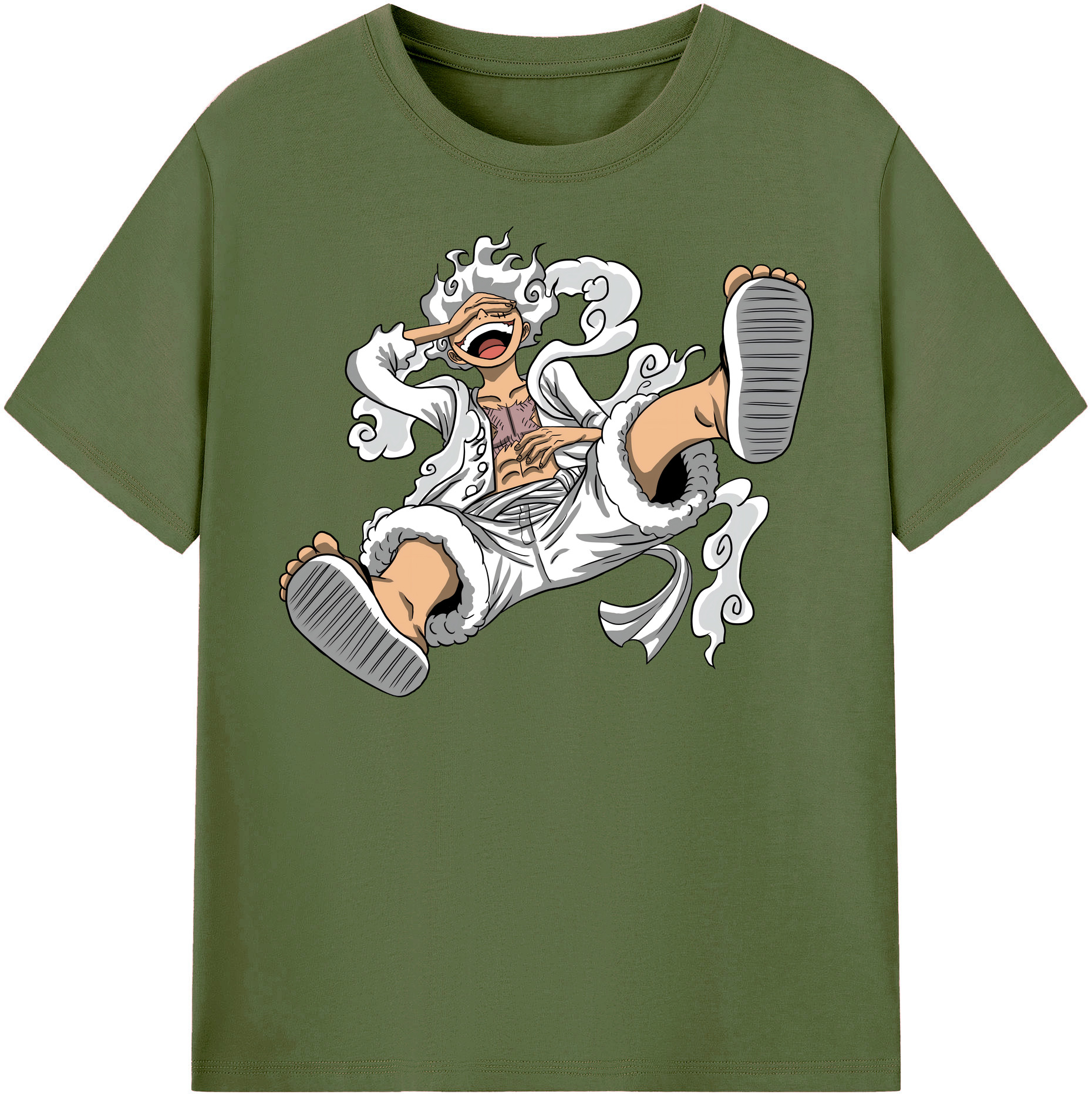 ワンピース モンキー・D・ルフィ ONE PIECE Monkey D. Luffy 綿100％半袖Tシャツ（フロントプリント）